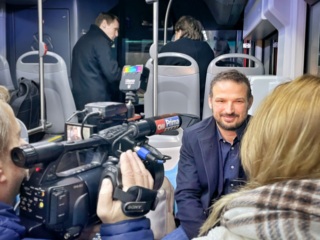 Předváděcí jízda vodíkového autobusu CaetanoBus 5. 12. 2022 Předváděcí jízda vodíkového autobusu CaetanoBus 5. 12. 2022